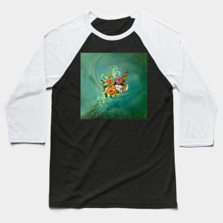 Wonderful elegant flowers with bird Baseball T-Shirt